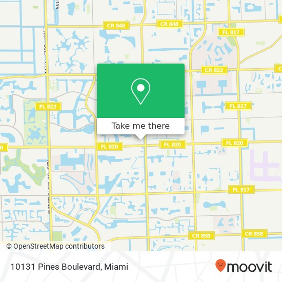 Mapa de 10131 Pines Boulevard