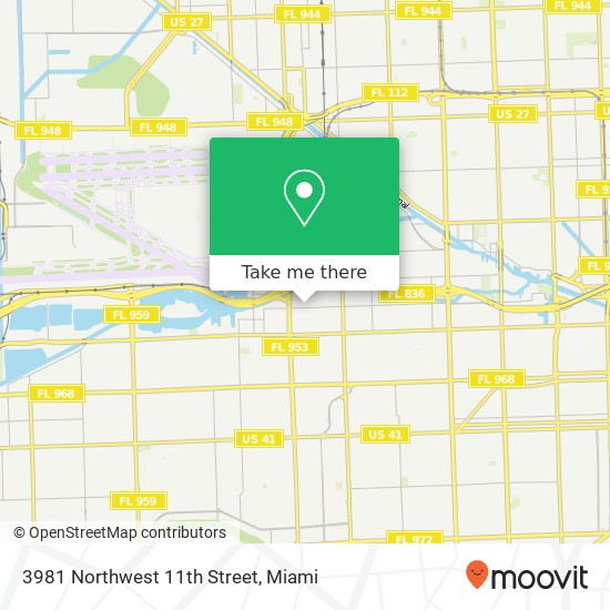 3981 Northwest 11th Street map