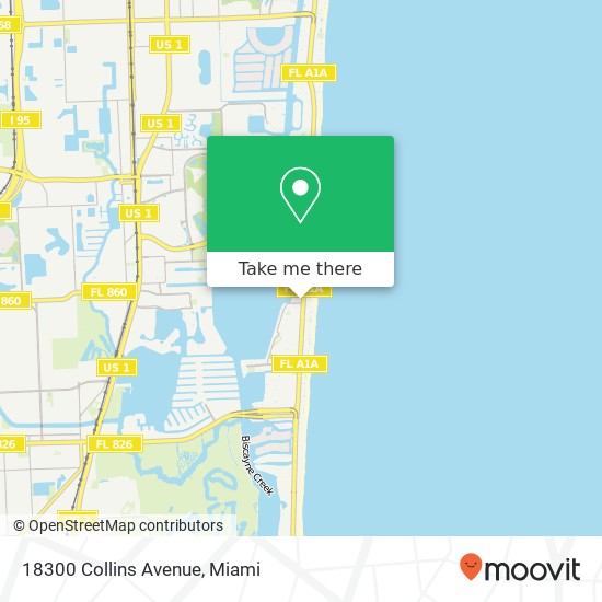 Mapa de 18300 Collins Avenue