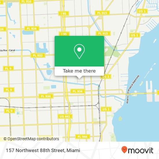 157 Northwest 88th Street map