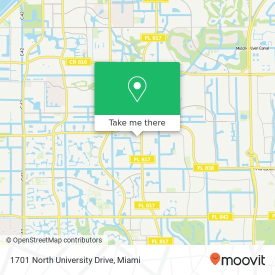 1701 North University Drive map