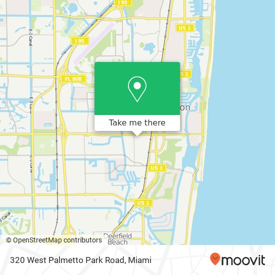 Mapa de 320 West Palmetto Park Road