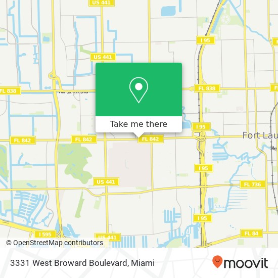 3331 West Broward Boulevard map