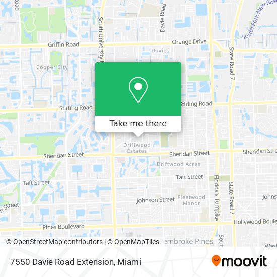 7550 Davie Road Extension map