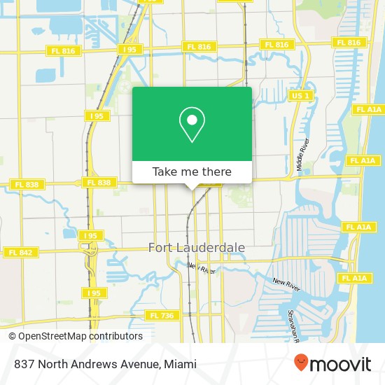 837 North Andrews Avenue map