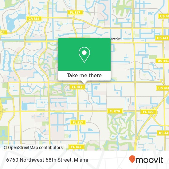 6760 Northwest 68th Street map