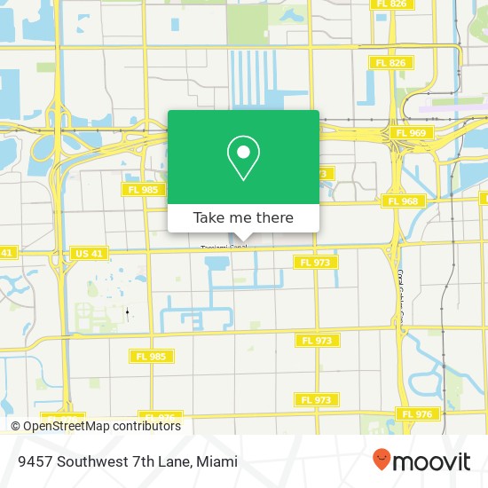 9457 Southwest 7th Lane map