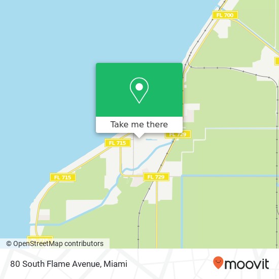 Mapa de 80 South Flame Avenue