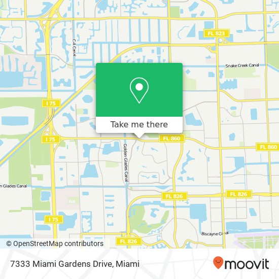 Mapa de 7333 Miami Gardens Drive