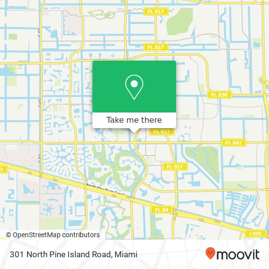 301 North Pine Island Road map