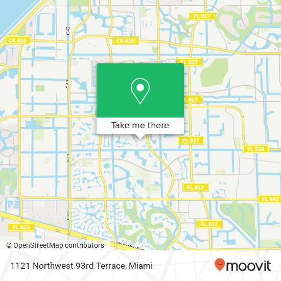 1121 Northwest 93rd Terrace map