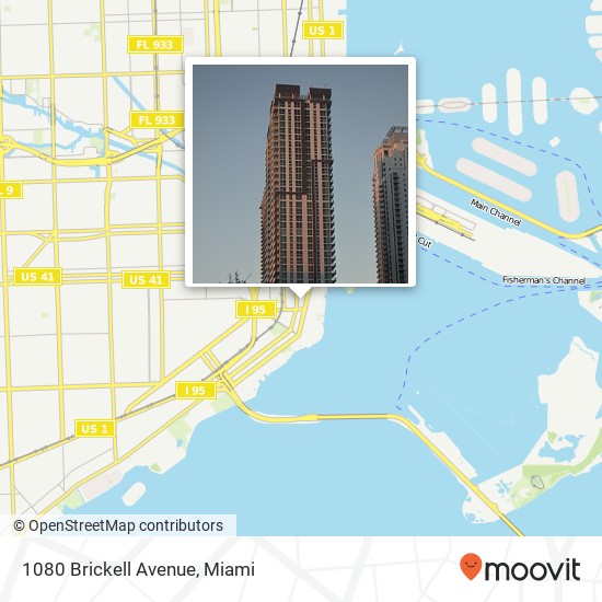 Mapa de 1080 Brickell Avenue