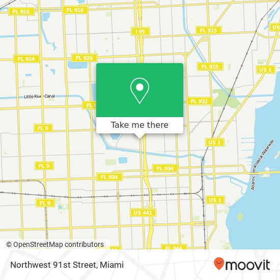 Northwest 91st Street map