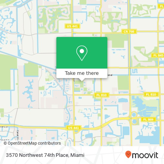 3570 Northwest 74th Place map