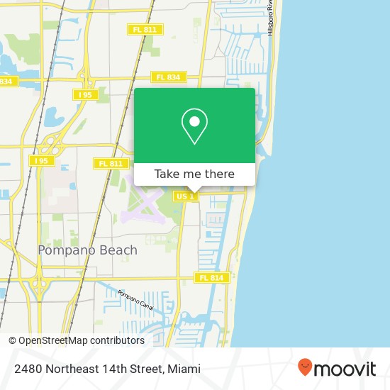 Mapa de 2480 Northeast 14th Street