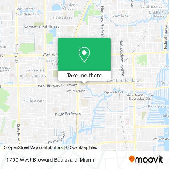 1700 West Broward Boulevard map