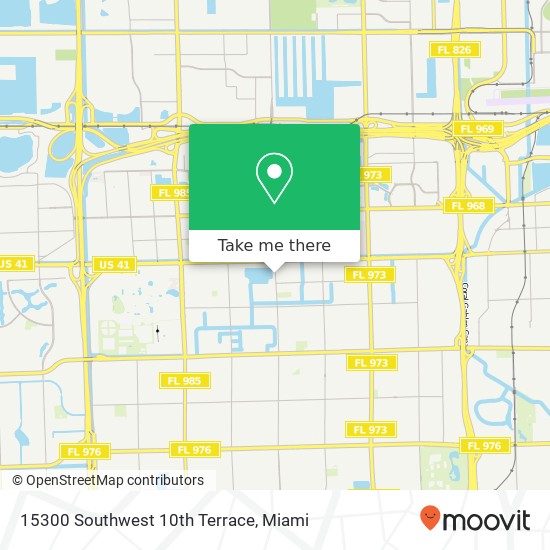 Mapa de 15300 Southwest 10th Terrace