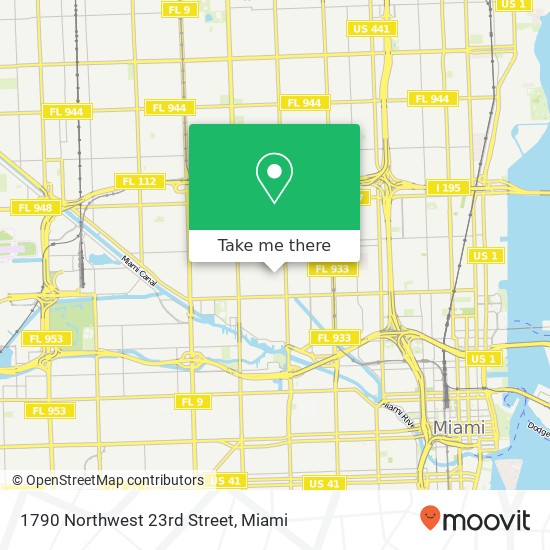 1790 Northwest 23rd Street map