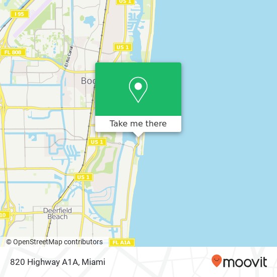 820 Highway A1A map