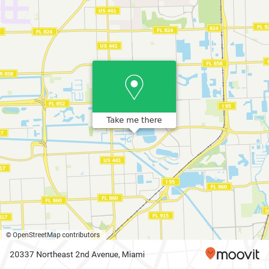 Mapa de 20337 Northeast 2nd Avenue