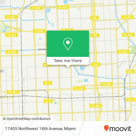 Mapa de 17405 Northwest 18th Avenue