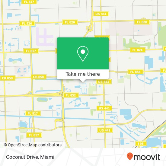 Coconut Drive map