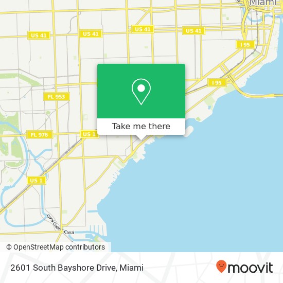 2601 South Bayshore Drive map