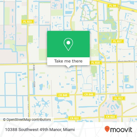 10388 Southwest 49th Manor map