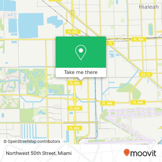 Northwest 50th Street map