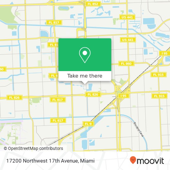 Mapa de 17200 Northwest 17th Avenue