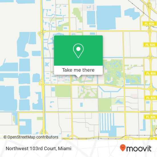 Northwest 103rd Court map