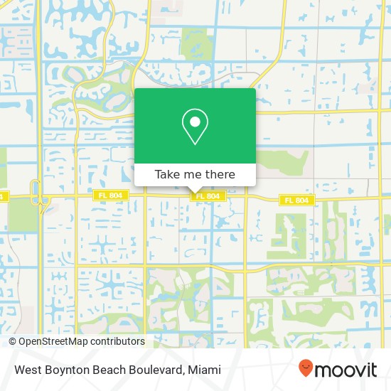 West Boynton Beach Boulevard map