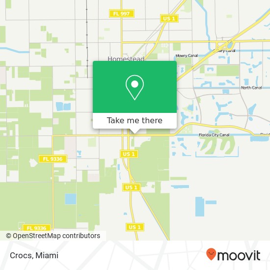 Mapa de Crocs, 250 E Palm Dr Florida City, FL 33034