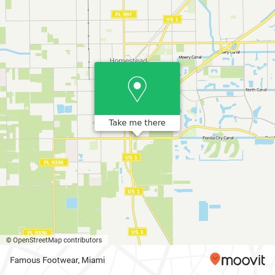 Mapa de Famous Footwear, 250 E Palm Dr Florida City, FL 33034