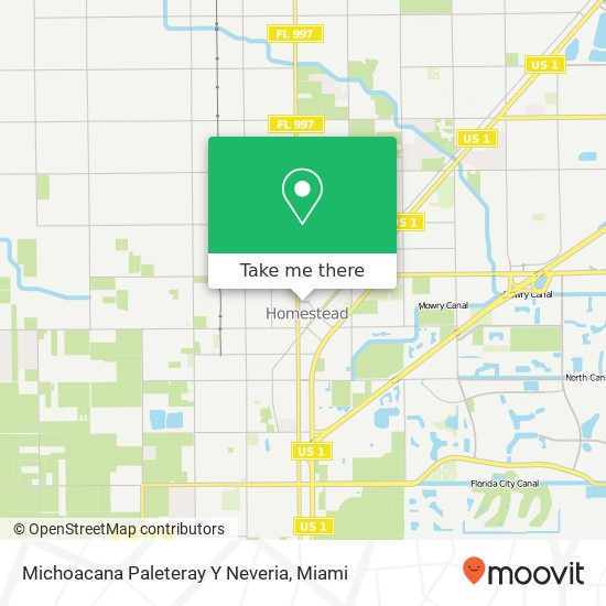 Michoacana Paleteray Y Neveria, 344 Washington Ave Homestead, FL 33030 map