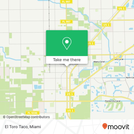 Mapa de El Toro Taco, 1 S Krome Ave Homestead, FL 33030