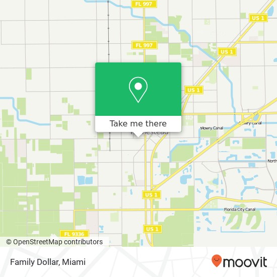 Mapa de Family Dollar, 109 W Mowry Dr Homestead, FL 33030
