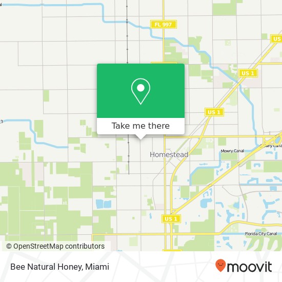 Mapa de Bee Natural Honey, 1140 NW 7th St Homestead, FL 33030