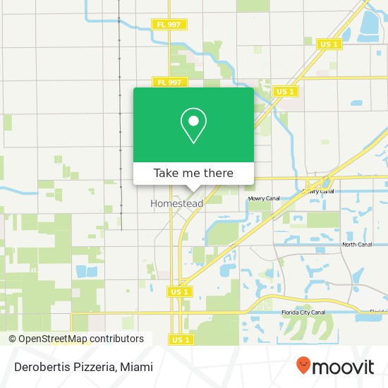 Mapa de Derobertis Pizzeria, 455 N Flagler Ave Homestead, FL 33030