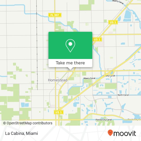 Mapa de La Cabina, 801 NE 8th St Homestead, FL 33030