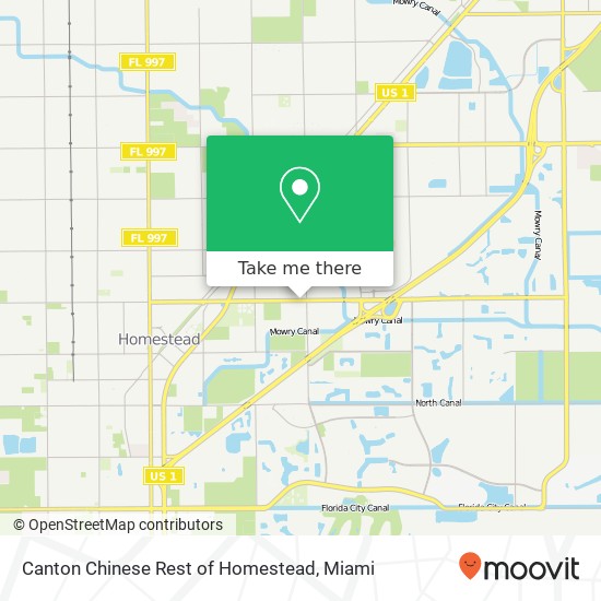 Mapa de Canton Chinese Rest of Homestead, 1657 NE 8th St Homestead, FL 33033