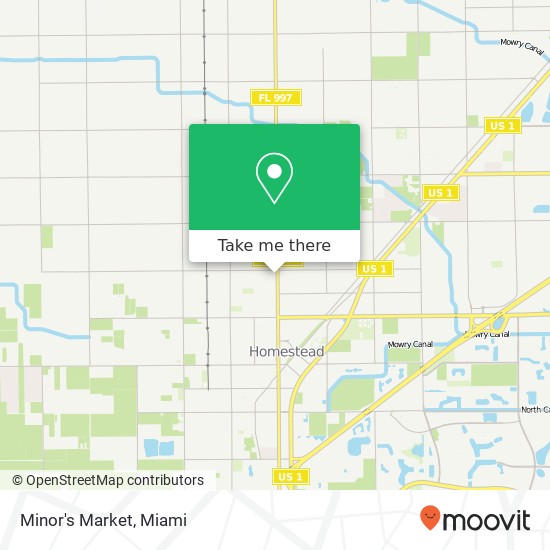 Mapa de Minor's Market, 1410 N Krome Ave Homestead, FL 33030