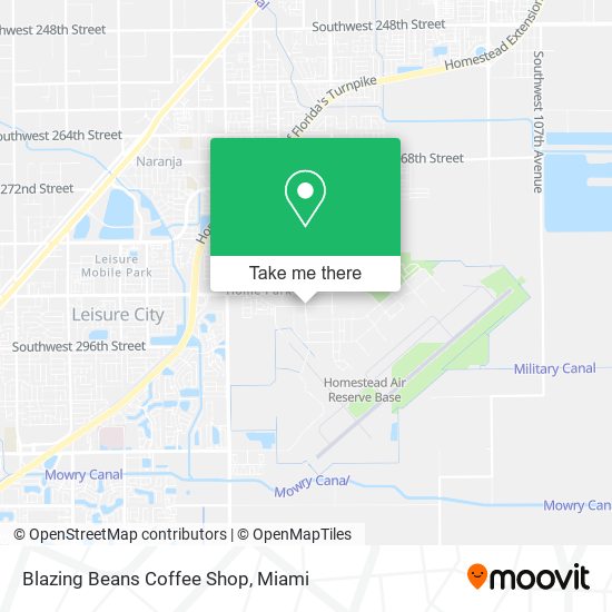 Blazing Beans Coffee Shop map