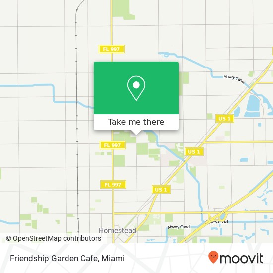 Mapa de Friendship Garden Cafe, 28595 SW 172nd Ave Homestead, FL 33030
