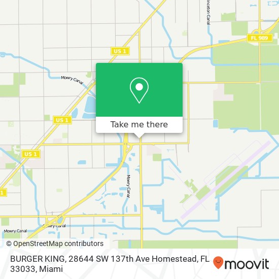 BURGER KING, 28644 SW 137th Ave Homestead, FL 33033 map