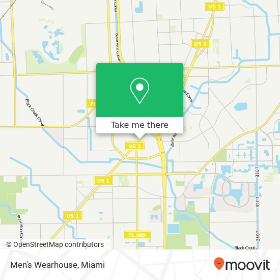 Mapa de Men's Wearhouse, 20505 S Dixie Hwy Cutler Bay, FL 33189