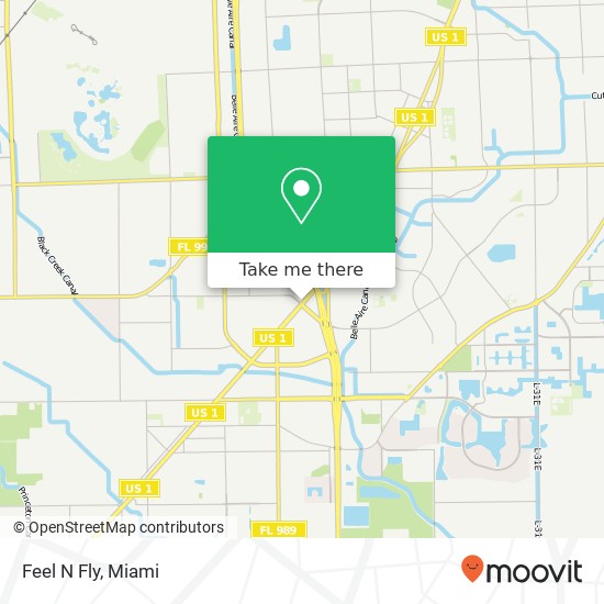 Mapa de Feel N Fly, 19994 S Dixie Hwy Miami, FL 33157