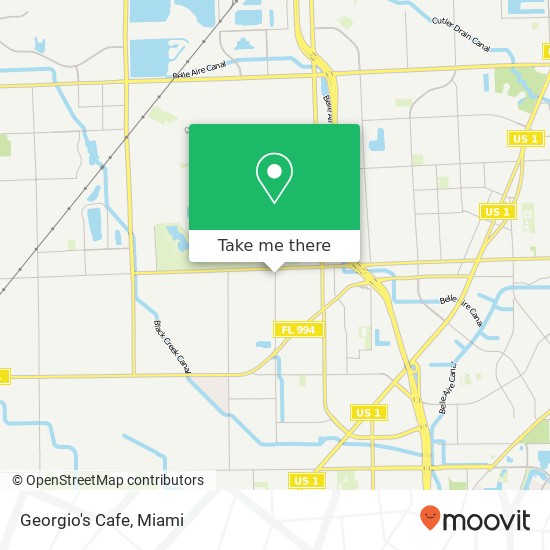 Mapa de Georgio's Cafe, 18500 SW 122nd Ave Miami, FL 33177