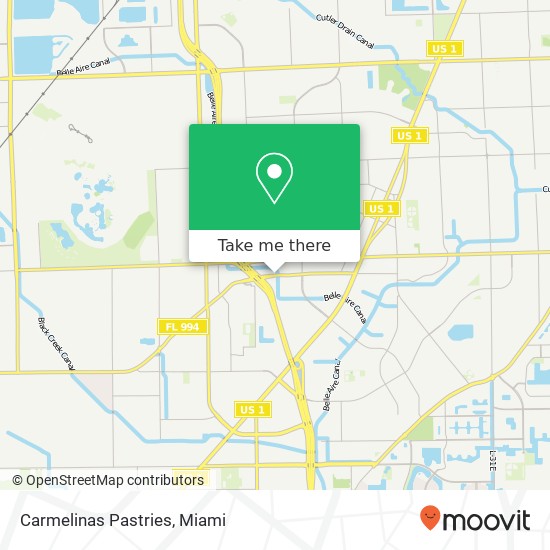 Mapa de Carmelinas Pastries, 10981 SW 186th St Miami, FL 33157