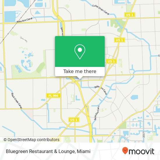 Mapa de Bluegreen Restaurant & Lounge, 10921 SW 186th St Miami, FL 33157